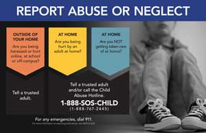 Report Abuse or Neglect English flyer