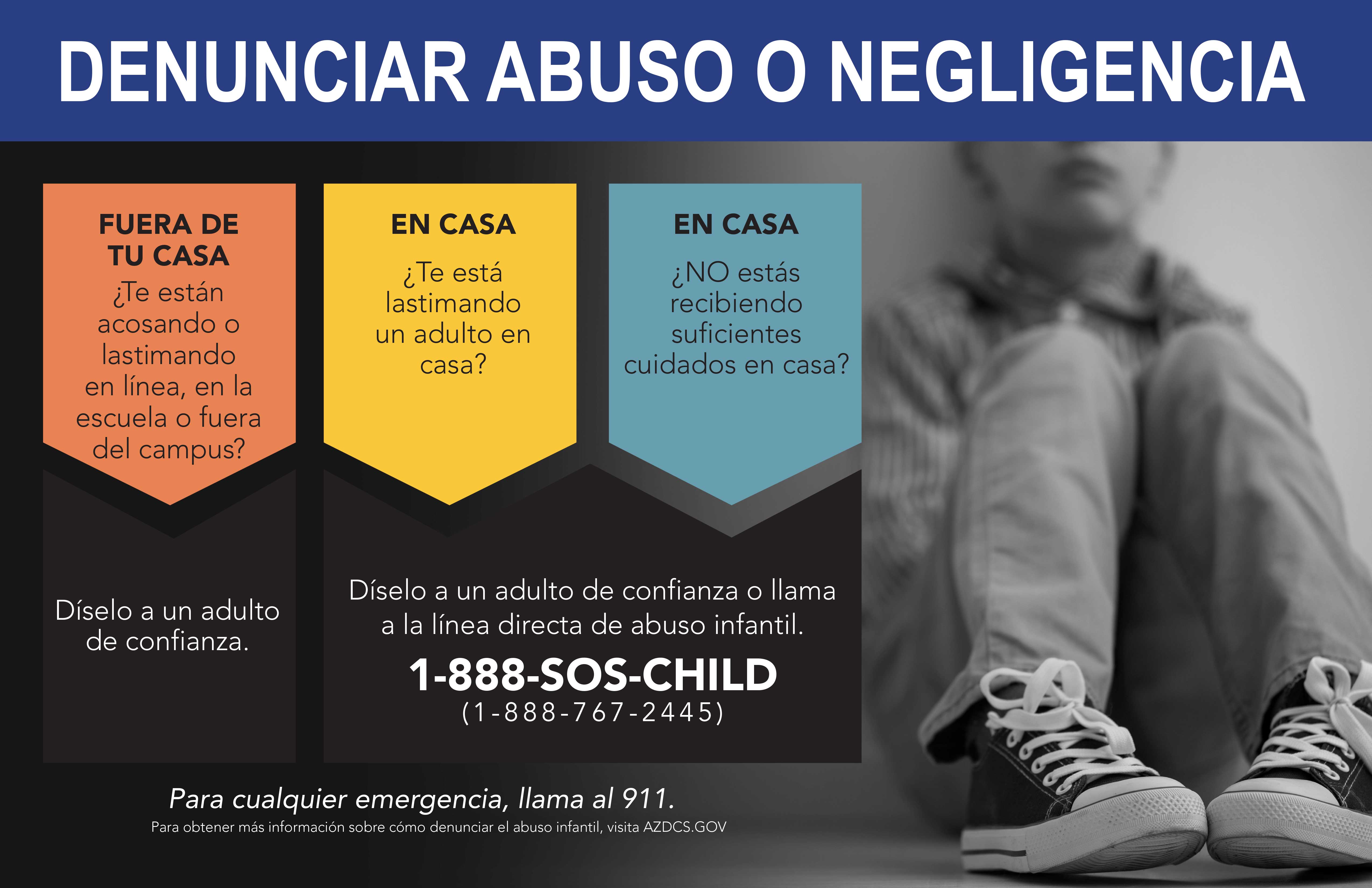 Report Abuse and Neglect Spanish flyer